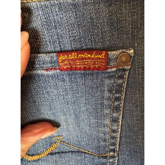 7 For All‎ Mankind Jeans Men 33 Blue Medium Wash Denim Slimmy Slim Straight - Picture 7 of 12